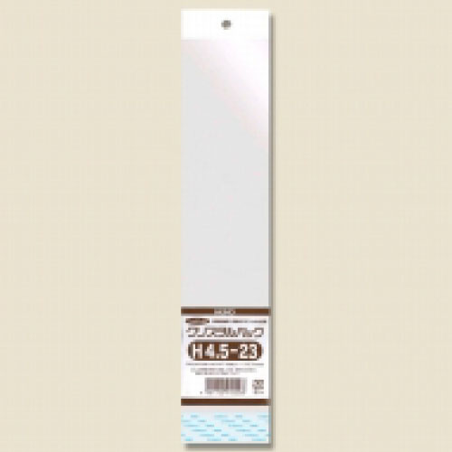＃006745500　OPP袋 クリスタルパック H4.5-23 (ヘッダー付き) 1000枚/ｓ