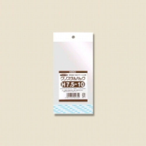 ＃006746000　OPP袋 クリスタルパック H7.5-10 (ヘッダー付き) 1000枚/ｓ