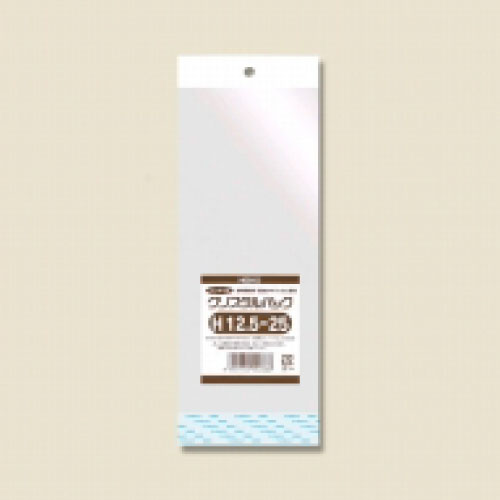 ＃006746200　OPP袋 クリスタルパック H12.5-25 (ヘッダー付き) 1000枚/ｓ