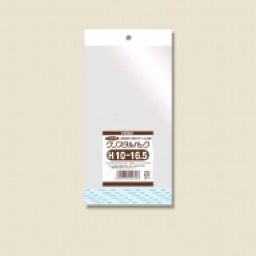 ＃006746500　OPP袋 クリスタルパック H10-16.5 (ヘッダー付き) 1000枚/ｓ
