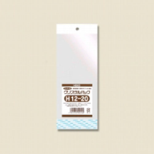 ＃006746700　OPP袋 クリスタルパック H12-20 (ヘッダー付き) 1000枚/ｓ