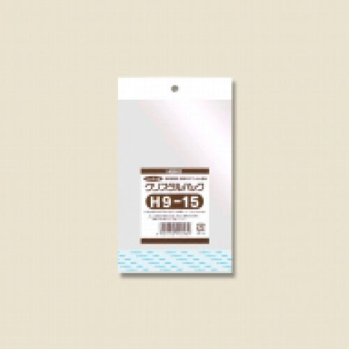 ＃006747400　OPP袋 クリスタルパック H9-15 (ヘッダー付き) 1000枚/ｓ