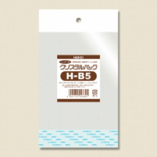＃006755100　OPP袋 クリスタルパック H-B5 (ヘッダー付き) 1000枚/ｓ