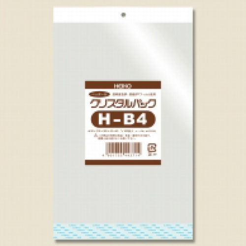 ＃006755300　OPP袋 クリスタルパック H-Ｂ4 (ヘッダー付き) 1000枚/ｓ