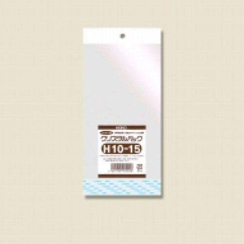 ＃006792200　OPP袋 クリスタルパック H10-15 (ヘッダー付き) 1000枚/ｓ