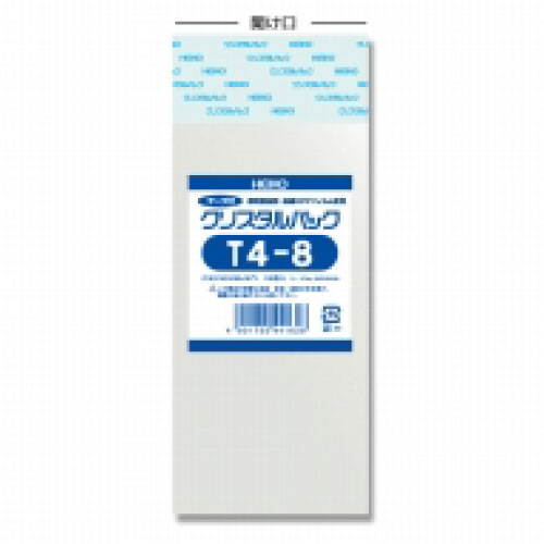 ＃006740100　クリスタルパックT(テープ付)T4-8　1000枚/ｓ