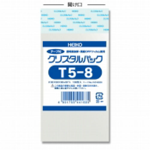 ＃006740200　クリスタルパックT(テープ付)T5-8　1000枚/ｓ