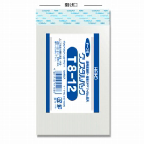 ＃006740500　クリスタルパックT(テープ付)T8-12　1000枚/ｓ
