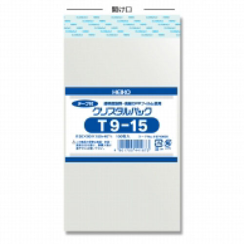 ＃006740600　クリスタルパックT(テープ付)T9-15　1000枚/ｓ