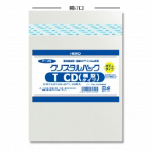 ＃006769909　クリスタルパックT(テープ付)ボディタイプ　T-CD(横型タイプ)用　1000枚/ｓ