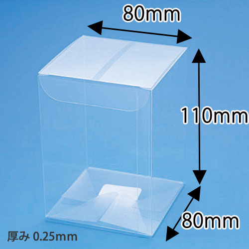 ＃006850001 HEIKO PVC クリスタルボックス W80×80×110 100枚/ｓ