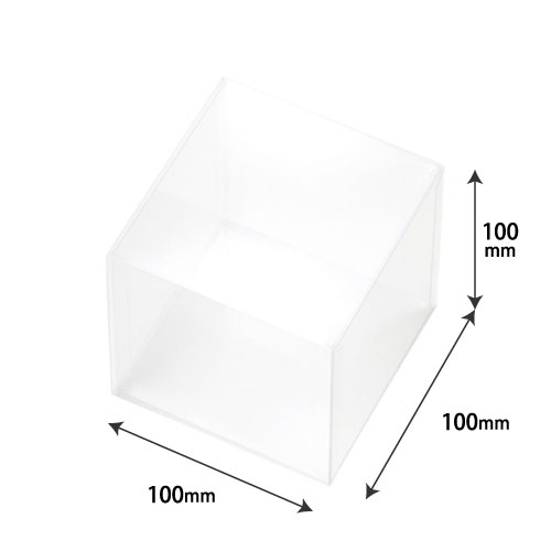 ＃006854116 HEIKO 箱 PETクリアケース 100×100×100 5個/s