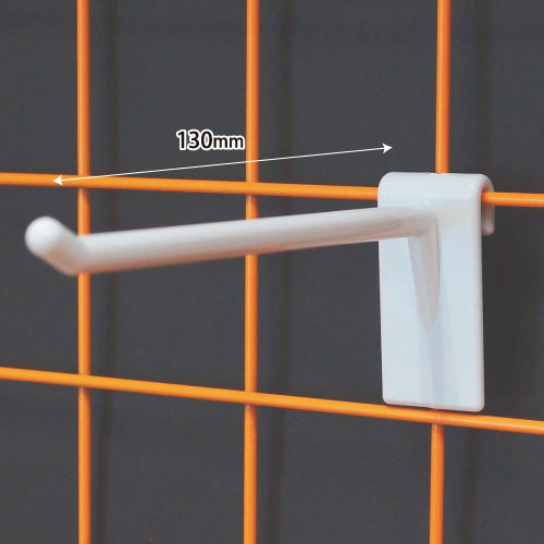 ネット用フック130ｍｍ(スリット有／φ5ｍｍ)3ｍｍ厚 100個/ｓ
