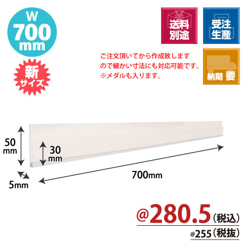 トレカレール W700xH30/50xD5 100個/s