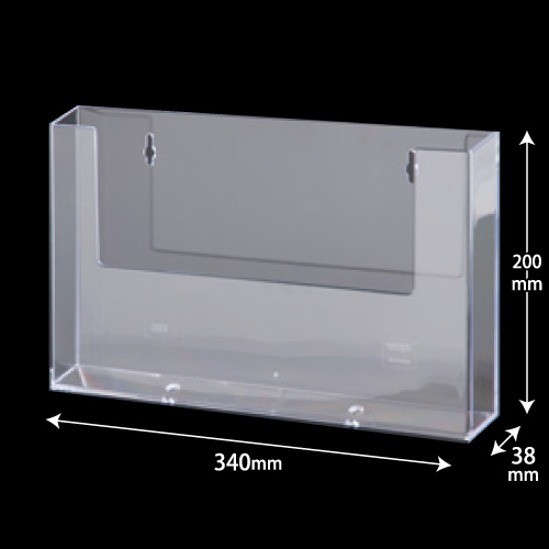 カタログホルダー　壁掛式　A4横　1列 T007G-59305***