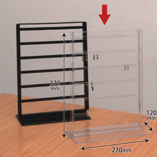 ピアス・イヤリングスタンド(クリア) T497G-54498CLR