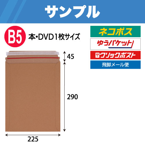 【サンプル】 1838 宅配レター封筒B5サイズ茶 W225×H290+45 300g